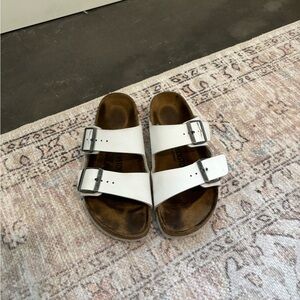 White Birkenstocks Size 38